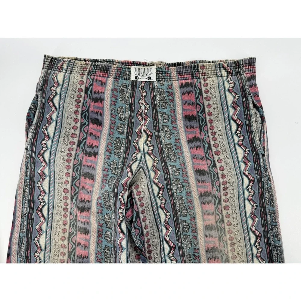 Vtg Arcade Power Sportswear‎ Parachute Pants 80s 42 Hammer Baggy Powerwear Aztec